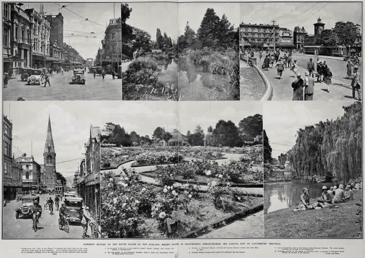 Bright Scenics In Picturesque Christchurch, The Capital City Of Canterbury Province, 1928