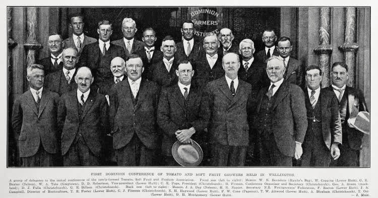 First Dominion conference of tomato and soft fruit growers held in Wellington, 1929