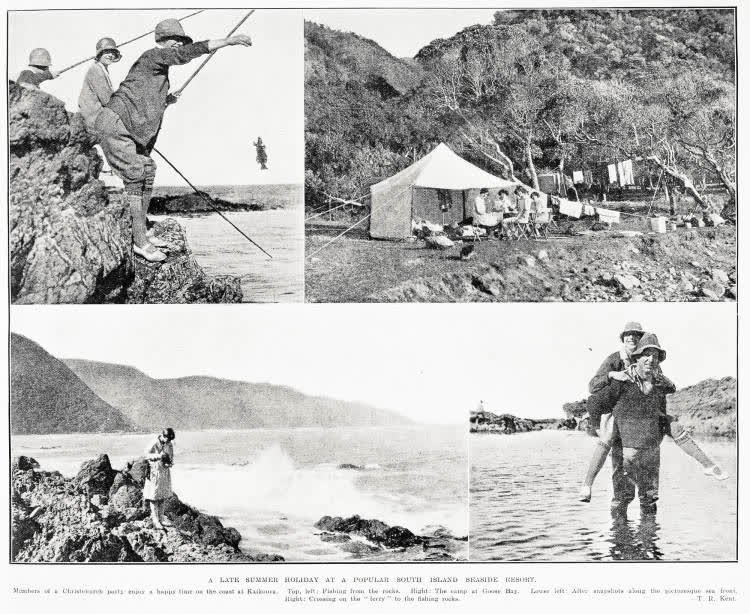 A late summer holiday at a popular South Island seaside resort, 1929
