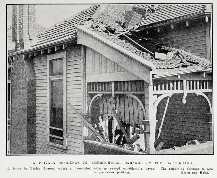 A private residence in Christchurch damaged by the earthquake, 1929