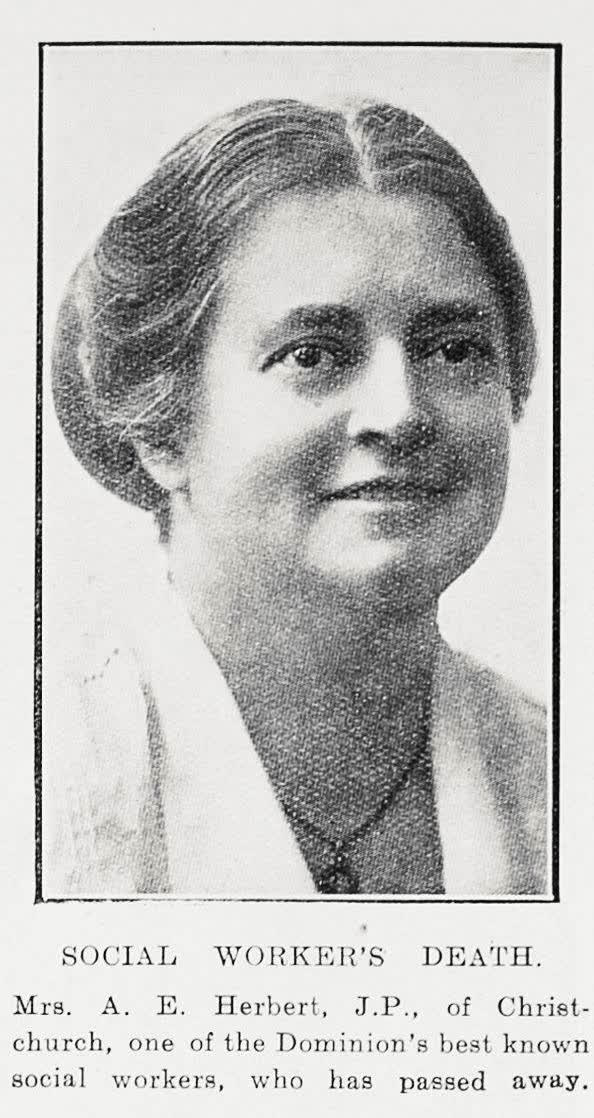Social worker's death: Mrs. A. E. Herbert, J.P., 1929