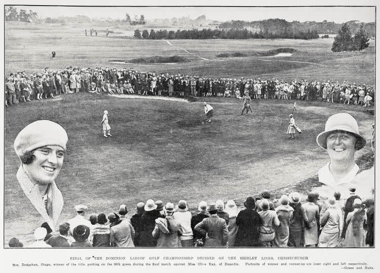 Final of the Dominion Ladies' Golf Championship decided on the Shirley Links, Christchurch, 1929
