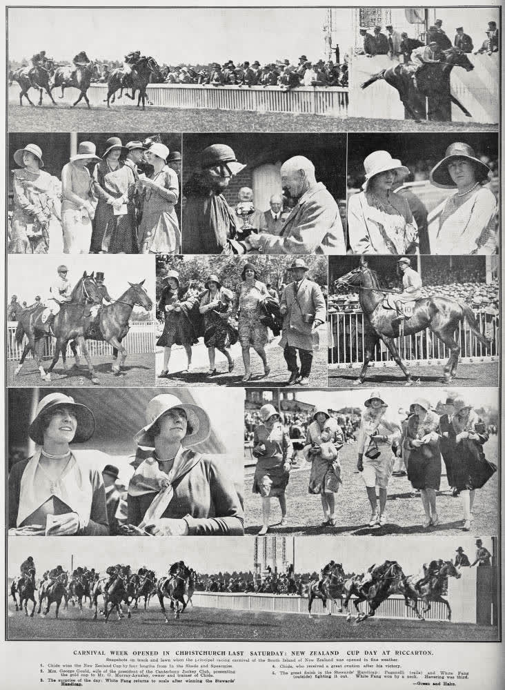 Carnival week opened in Christchurch last Saturday: New Zealand Cup day at Riccarton, 1929