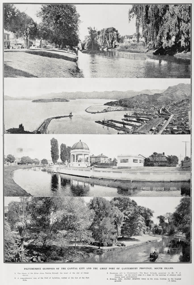 Picturesque glimpse of the capital city and the chief port of Canterbury Province, South Island, 1929