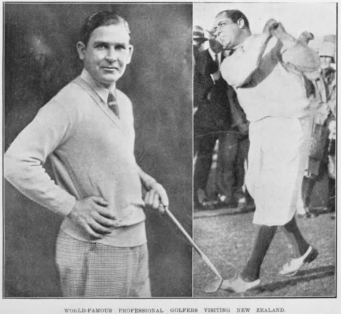 World-famous professional golfers visiting New Zealand, 1930