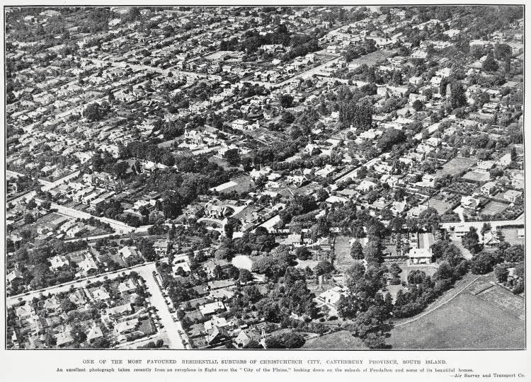 One of the most favoured residential suburbs of Christchurch City, Canterbury Province, South Island, 1930