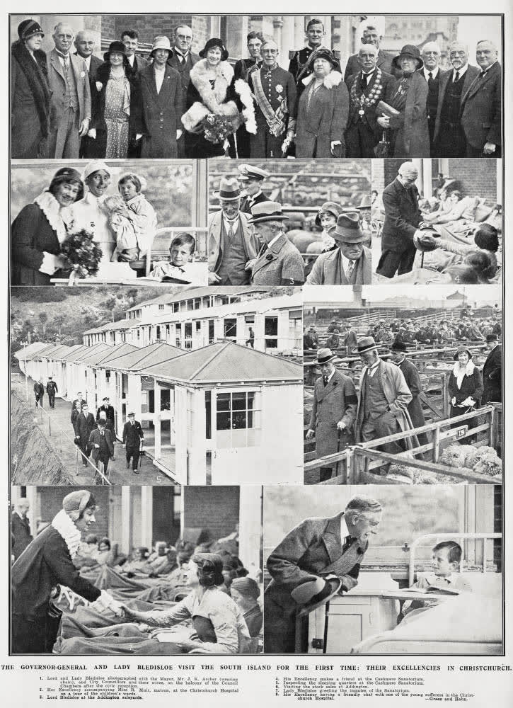The Governor-General and Lady Bledisloe visit the South Island for the first time: Their Excellencies in Christchurch, 1930