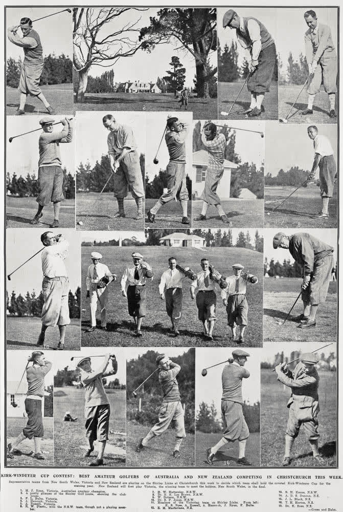 Kirk-Windeyer Cup Contest: best amateur golfers of Australia and New Zealand competing in Christchurch this week, 1930