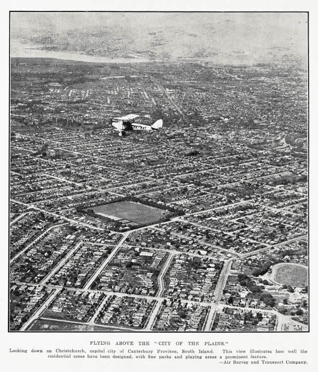 Flying above the City of the plains, 1930