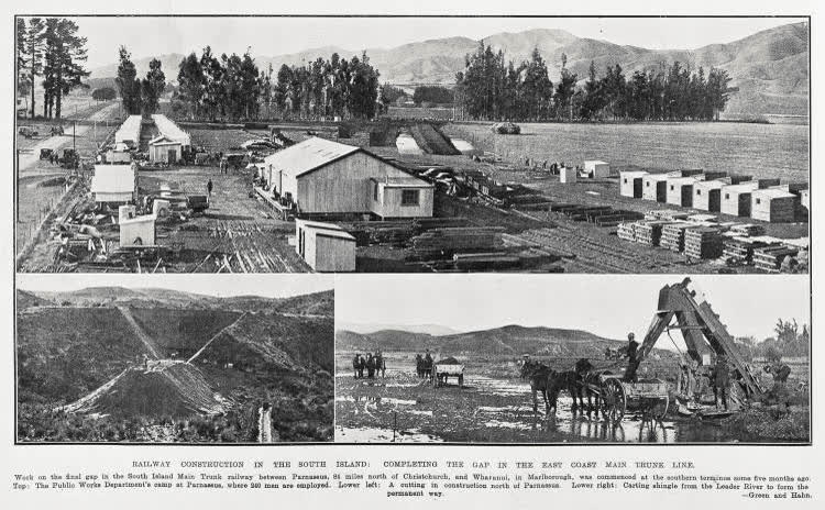 Railway construction in the South Island: completing the gap in the East Coast main trunk line, 1930