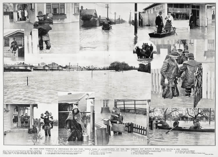 The worst floods experienced in Christchurch for many years, 1930