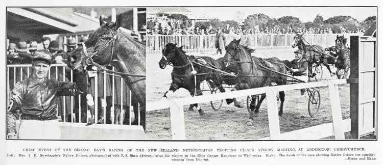 Chief event of the second day's racing of the New Zealand Metropolitan Trotting Club's August meeting, at Addington, Christchurch, 1930