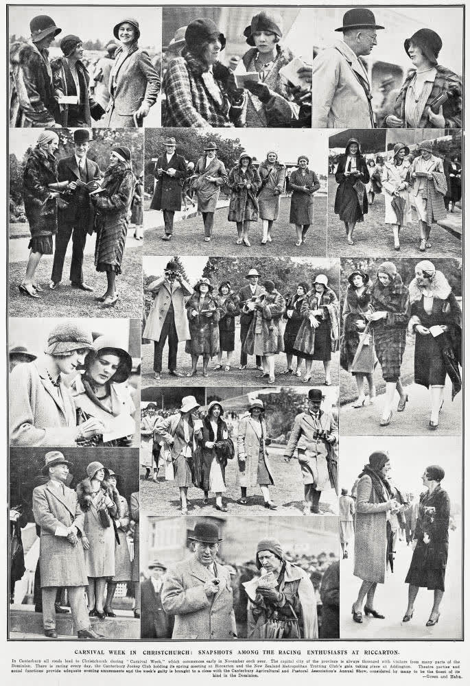Carnival Week In Christchurch: Snapshots Among The Racing Enthusiasts At Riccarton, 1930
