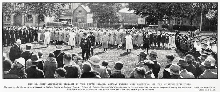 The St. John Ambulance Brigade in the South Island: Annual Parade And Inspection of the Christchurch Corps, 1930
