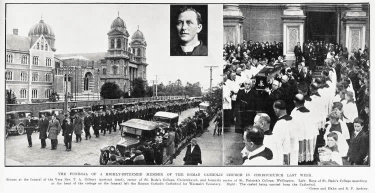 The Funeral of a Highly-Esteemed Member of the Roman Catholic Church In Christchurch Last Week, 1930