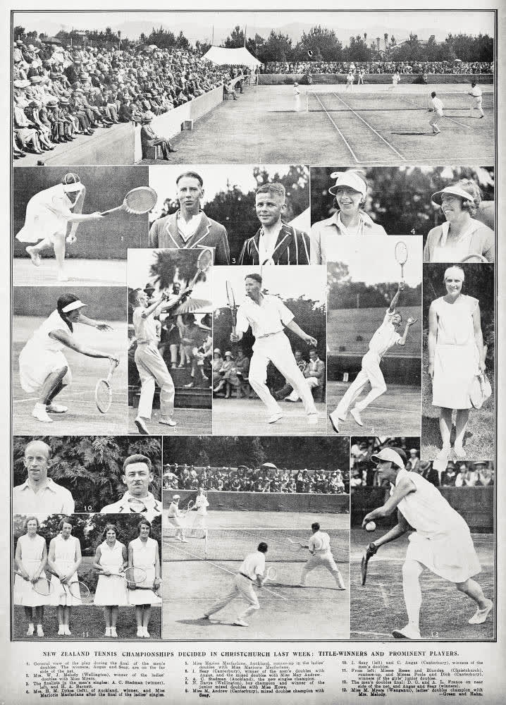 New Zealand Tennis Championships decided in Christchurch last week: title-winners and prominent players, 1931