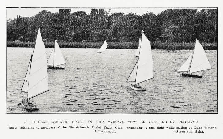 A popular aquatic sport in the capital city of Canterbury Province, 1931