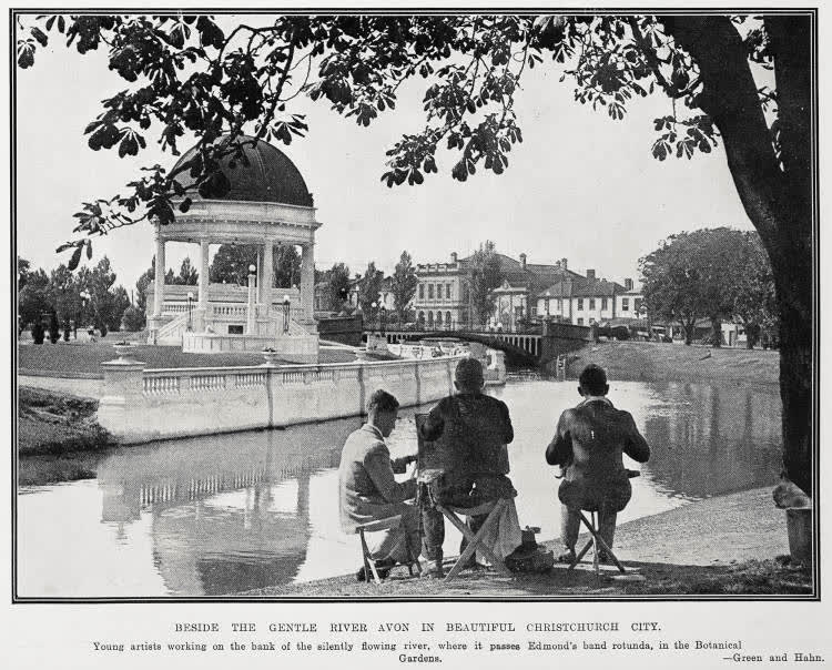 Beside the gentle River Avon in beautiful Christchurch City, 1931
