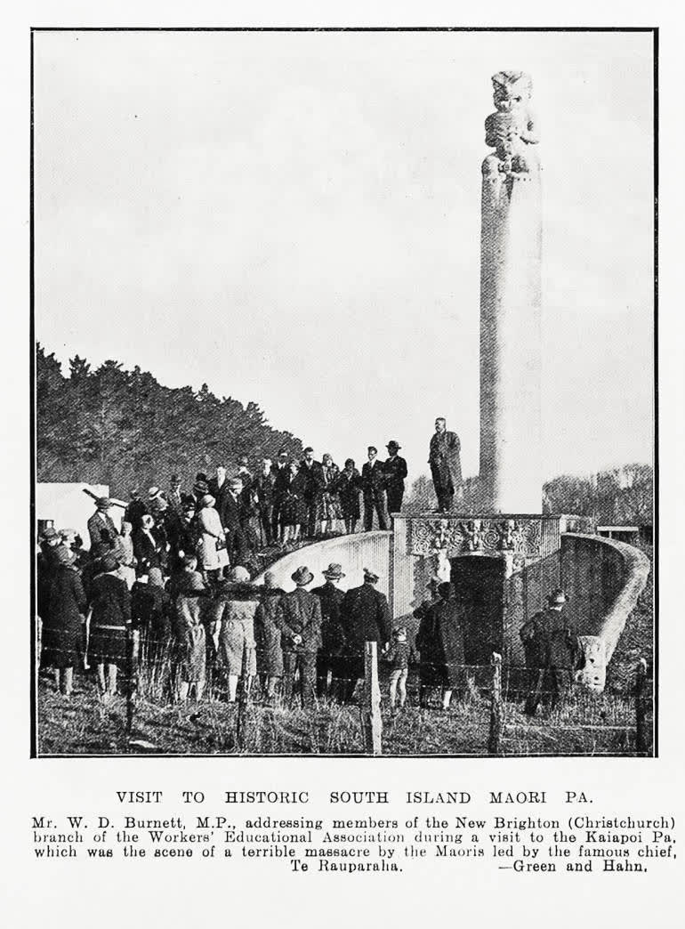 Visit to historic South Island Māori pa, 1931