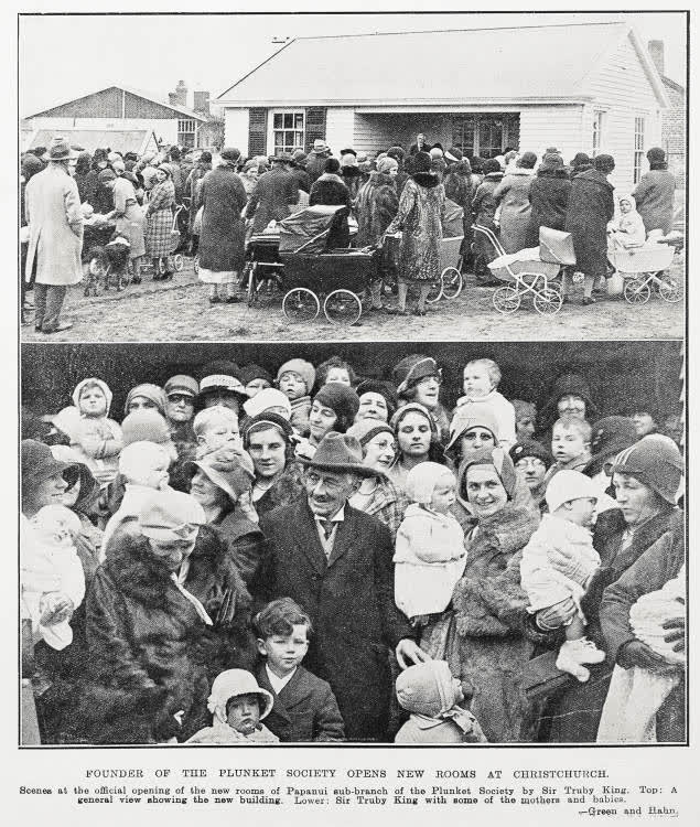 Founder of the Plunket Society opens new rooms at Christchurch, 1931