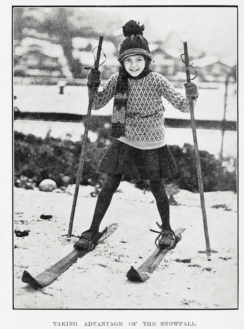 Taking advantage of the snowfall, 1931