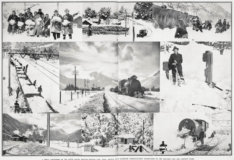 A great snowstorm on the South Island midland railway last week: traffic delays, telegraph communications disorganised by the heaviest fall for eighteen years, 1931
