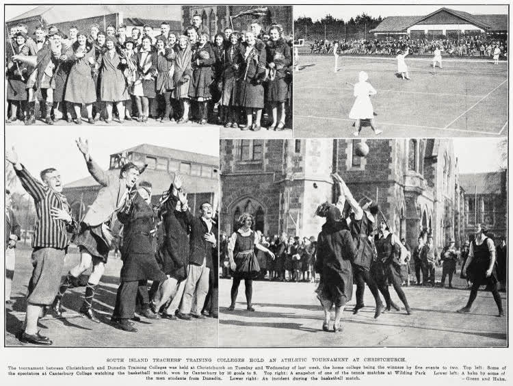 South Island Teachers' Training Colleges hold an athletic tournament at Christchurch, 1931