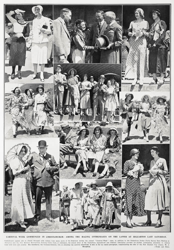 Carnival Week Commenced In Christchurch: Among The Racing Enthusiasts on the Lawns At Riccarton Last Saturday, 1931