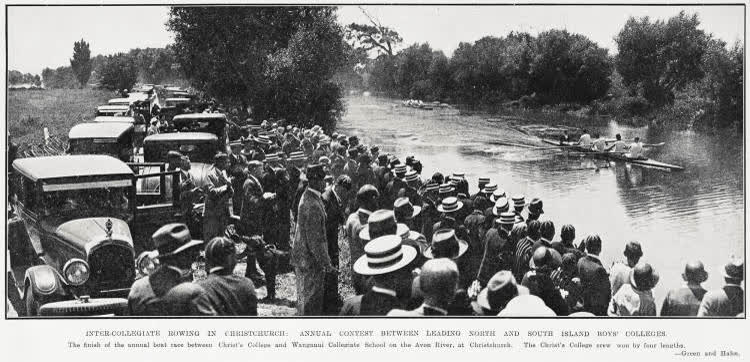 Inter-Collegiate Rowing in Christchurch: Annual Contest Between Leading North And South Island Boys' Colleges, 1931