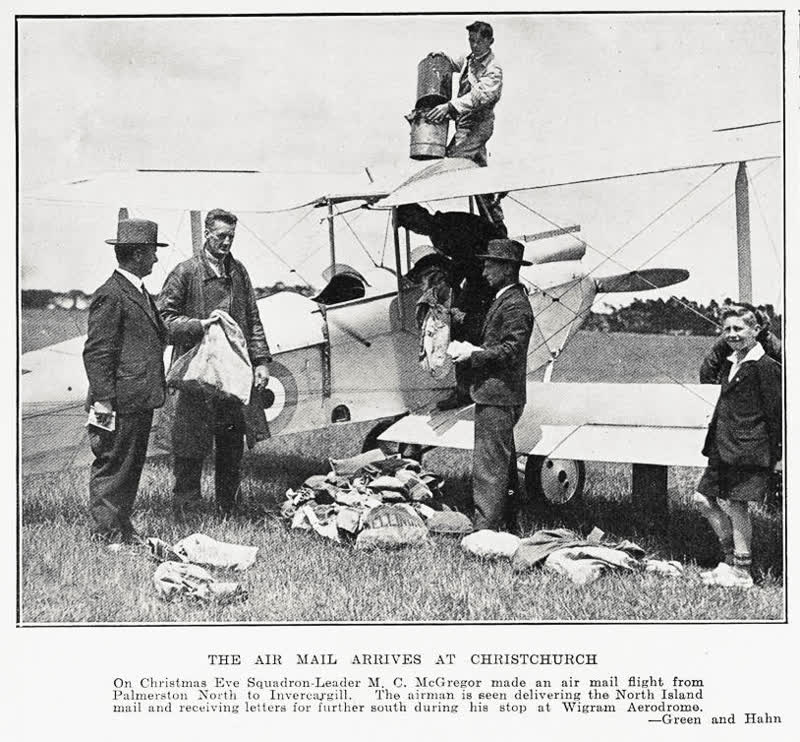 The air mail arrives at Christchurch, 1932