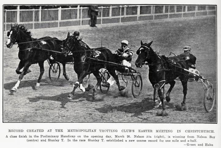 Record created at the Metropolitan Trotting Club's Easter meeting in Christchurch, 1932
