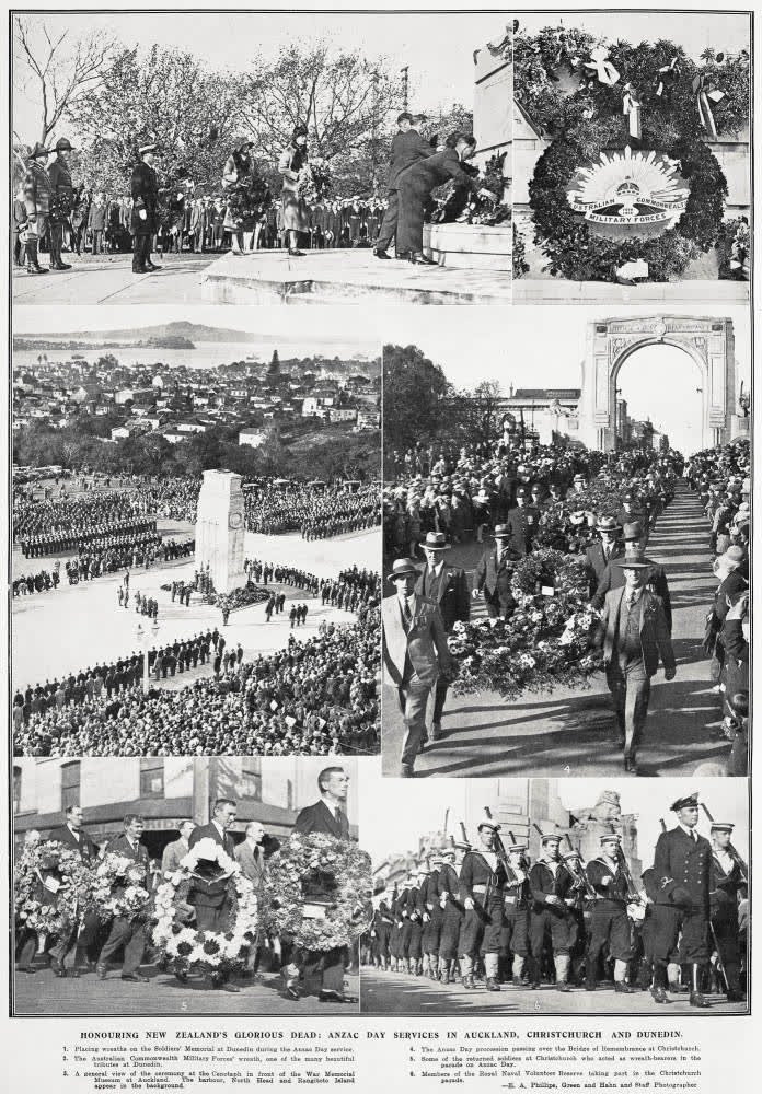 Honouring New Zealand's glorious dead: Anzac day services in Auckland, Christchurch and Dunedin, 1932