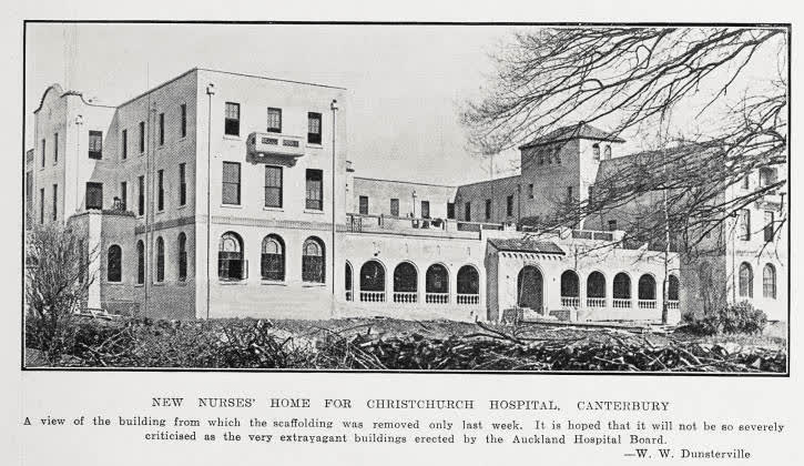 New nurses' home for Christchurch hospital, canterbury, 1932