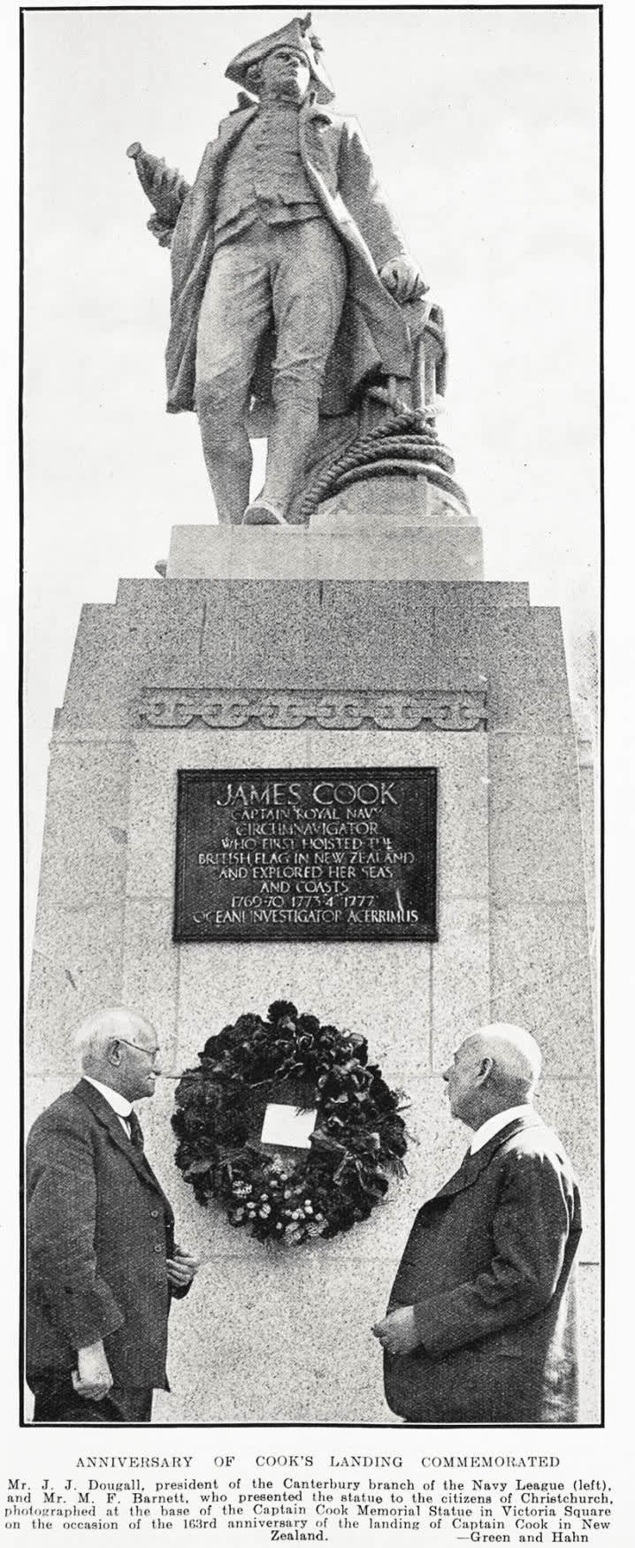 Anniversary of cook's landing commemorated, 1932