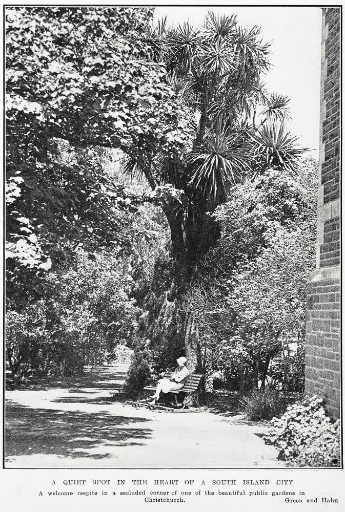 A quiet spot in the heart of a South Island city, 1932