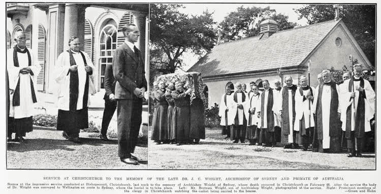 Service at Christchurch to the memory of the late Dr. J.F Wright, Archbishop of Sydney and primate of Australia, 1933