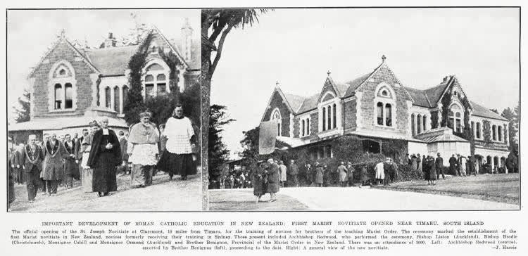 Important development of Roman Catholic education in New Zealand: first Marist novitiate opened near Timaru, South Island, 1933
