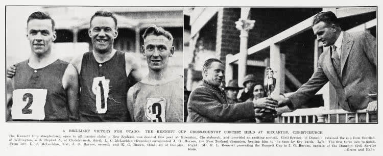 A brilliant victory for Otago: the Kennett Cup Cross-Country Contest held at Riccarton, Christchurch, 1933