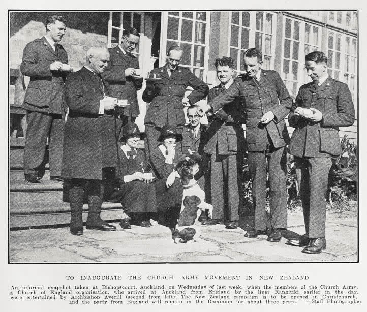 To inaugurate the church army movement in New Zealand, 1933