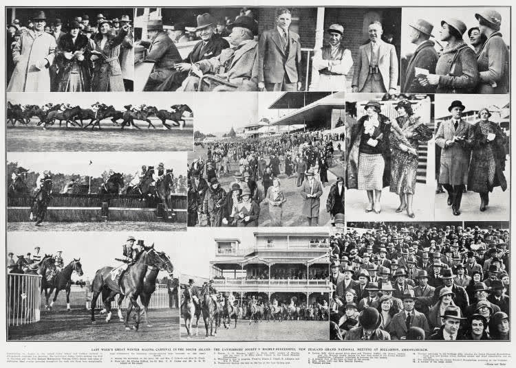 Last week's great winter racing carnival in the South: the Canterbury jockey's highly-successful New Zealand grand national meeting at Riccarton, Christchurch, 1933