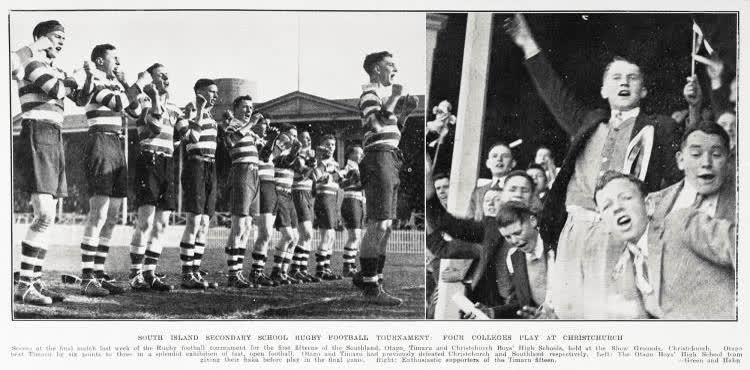 South Island Secondary School Rugby Football Tournament: four colleges play at Christchurch, 1933