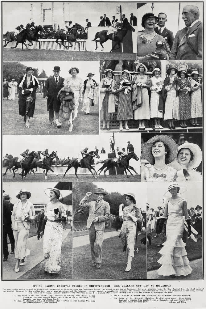 Spring racing carnival opened in Christchurch: New Zealand cup day at Riccarton, 1933