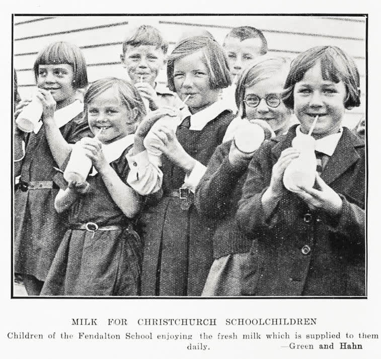 Milk for Christchurch school children, 1934