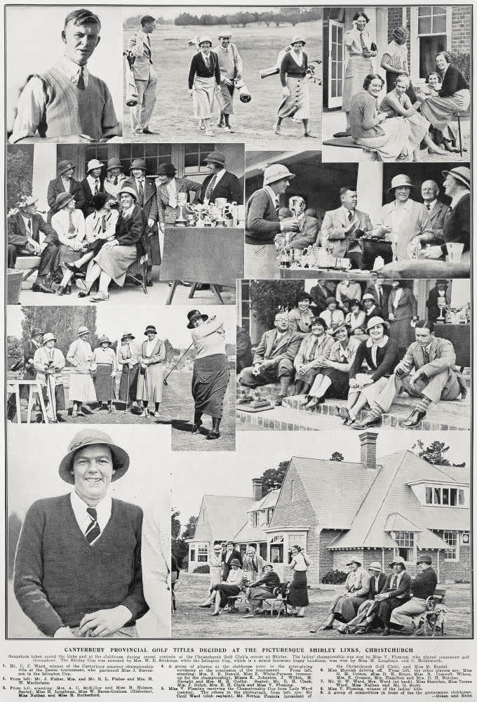 Canterbury provincial golf titles decided at the picturesque Shirley Links, Christchurch, 1934