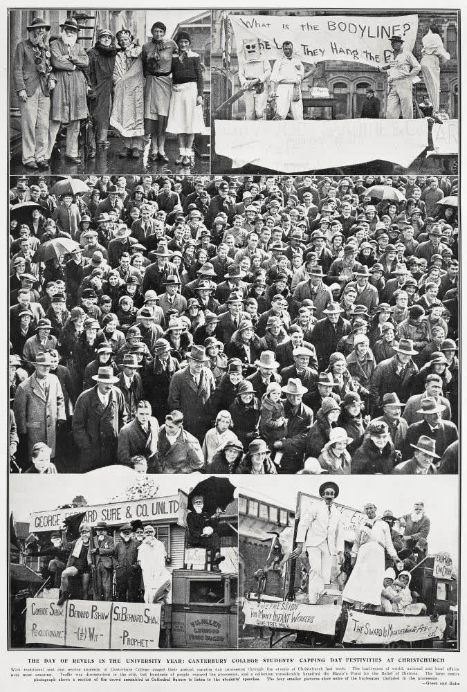 The day of revels in the university year: Canterbury College students' capping day festivities at Christchurch, 1934