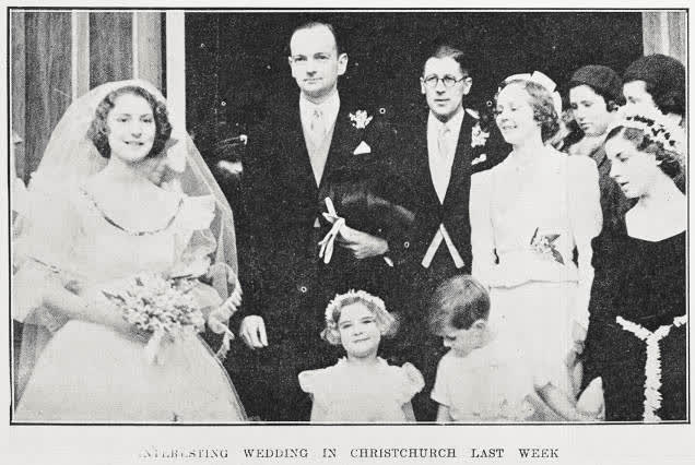 Interesting wedding in Christchurch last week, 1934