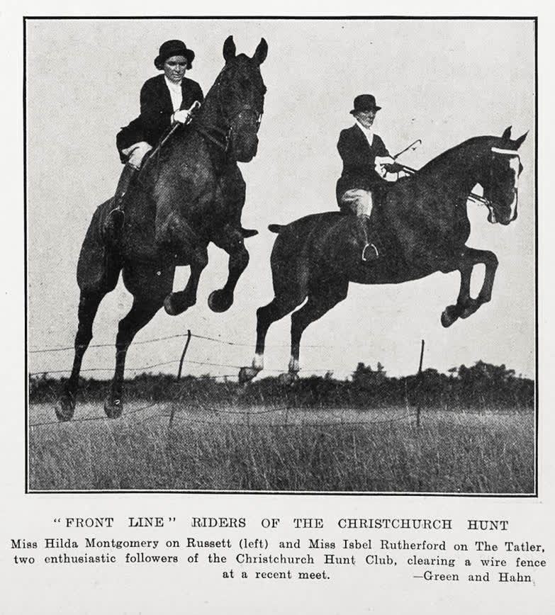 'Front line' riders of the Christchurch Hunt, 1934