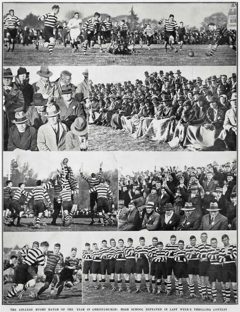 The College Rugby Match of the Year In Christchurch: High School Defeated In Last Week's Thrilling Contest, 1934