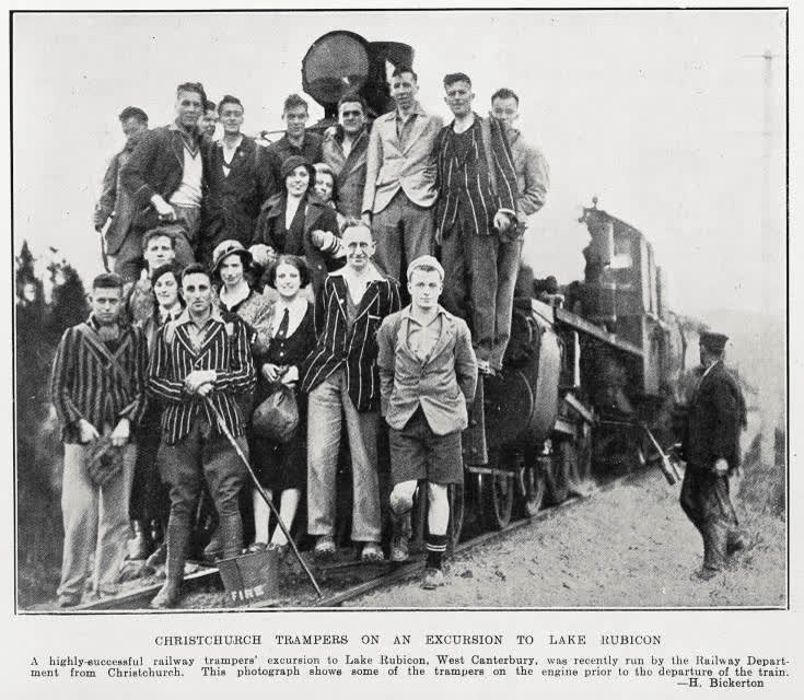 Christchurch Trampers on an Excursion To Lake Rubicon, 1934