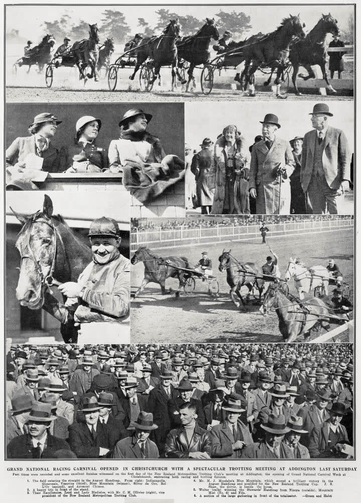 Grand National Racing Carnival Opened In Christchurch With A Spectacular Trotting Meeting At Addington Last Saturday, 1934